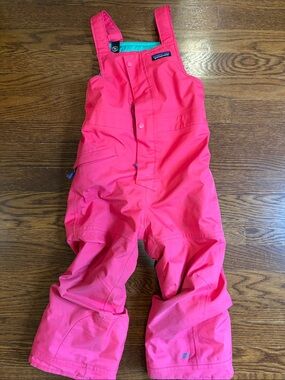 Patagonia Bright Pink Kids bib Snow pants 4T